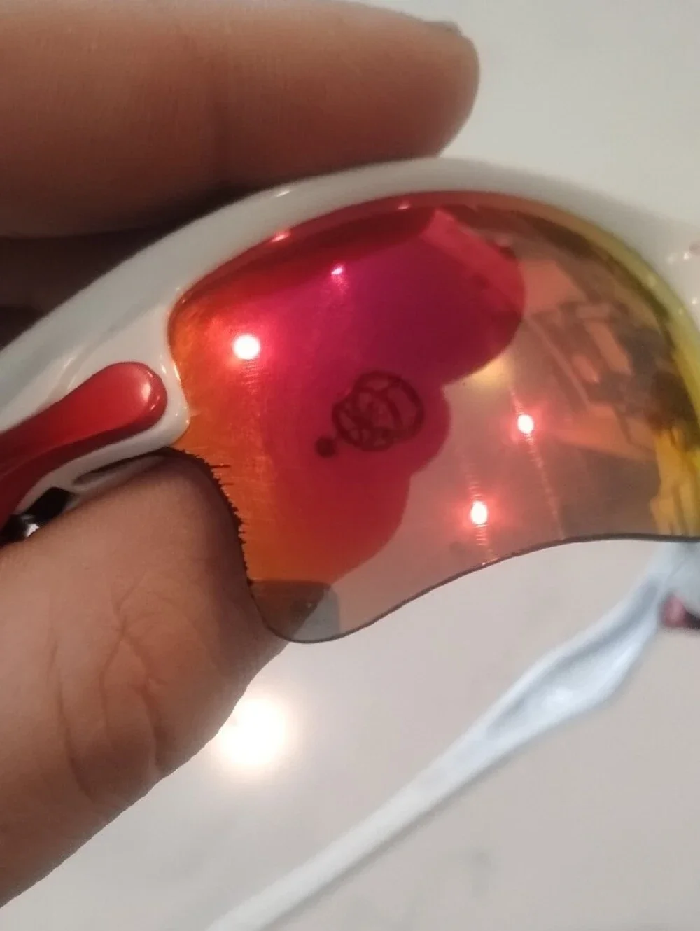 Oakley Polarized Fast jacket White Frames With Pink/Orange Lenses